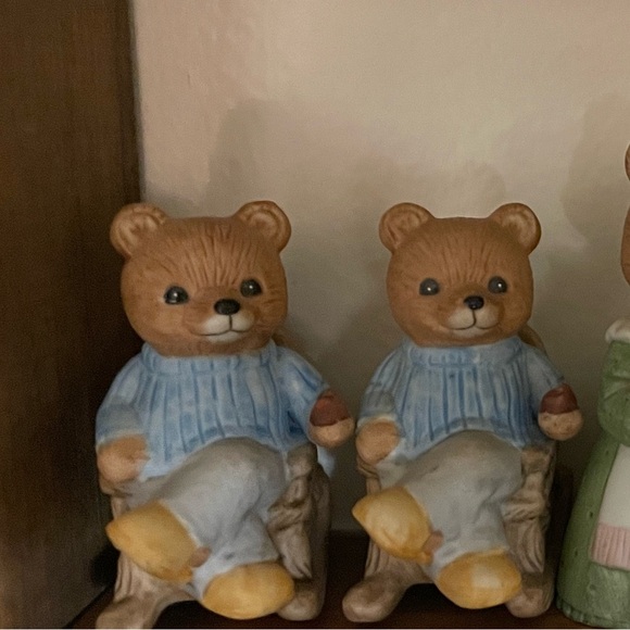 Hom Co, Home Interior  Bear Figurine Set of 6 - Picture 2 of 4